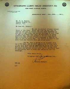 Vitagraph Lubin Selig Essanay Letterhead January 28 1916 Big Four Features - Picture 1 of 2