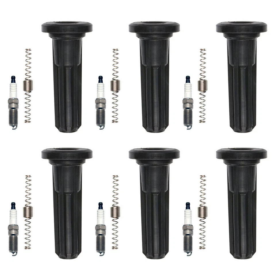 Kit de 6 botas de bobina Denso 6 velas de ignição platina dupla para GMC Envoy Saab 9-7x L6 - Imagem 1 de 1