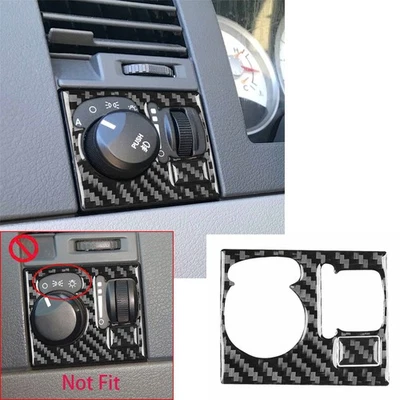 For Dodge Durango 2004-2009 Interior Headlight Switch Button Cover Carbon Fiber - Image 1 of 4