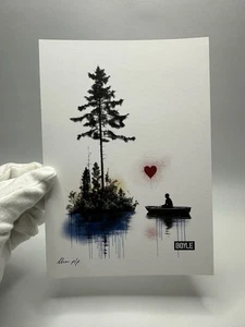 Chris Boyle Love Adrift Street Urban art Mini print A5. Artist Proof 2/5 + COA - Picture 1 of 3