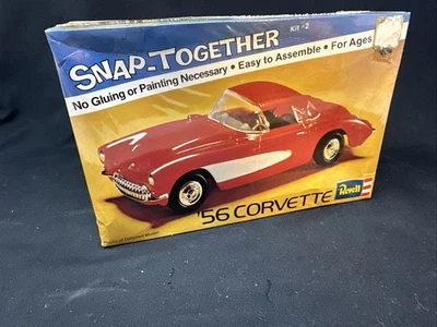 New Sealed Revell ‘56 Vette Snap Together Kit#2 Red Corvette "1/32" Scale H-1102 - Image 1 of 4