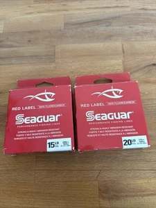SET 2 Seaguar Red Label 100 % Fluorocarbon klar 15 LB 200 Yd 20LB 175 Yd CHECK - Bild 1 von 7