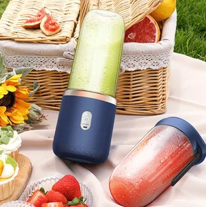 🍹Tragbarer Smoothie Mixer 400ml USB Entsafter To-Go Mini Blender 2 Becher - Bild 1 von 8