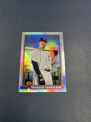 2021 Bowman 1991 Spencer Torkelson #91B-ST Detroit Tigers Baseball Refractor AD1 - Image 1 of 2