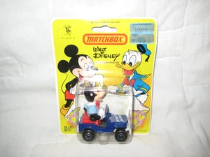 MIP Matchbox Walt Disney #5/6 Mickey Mouse Mail Jeep, azul en muy buena condición tarjeta/paquete - Imagen 1 de 6
