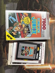 Póster completo en caja original Donkey Kong Junior (Atari 7800, 1988) inserto de garantía - Imagen 1 de 17