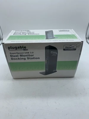 SELLADO NUEVO Enchufable UD-3900 SuperSpeed USB 3.0 Doble Monitor Estación de Acoplamiento Foto 1 de 4