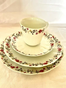 A.GIRAUD & Cie LIMOGES Porzellan Blütenkranz  Set 3 T Giraud Corail Sauviat 1836 - Bild 1 von 8