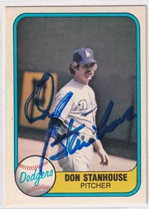 Don Stanhouse 1981 Fleer Los Angeles Dodgers SIGNED CARD AUTOGRAPHED - Picture 1 of 1