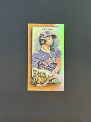 2022 Allen & Ginter Chrome Mini Rafael Devers Orange Refractor #/25 - Image 1 of 2