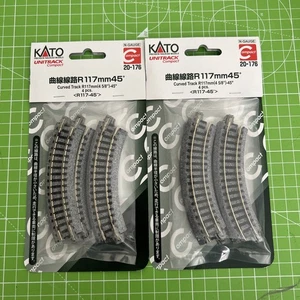 Kato Unitrack Compact Circle 2x 20-176 R117mm 45 N Gauge Track 8 piece curved - Picture 1 of 2