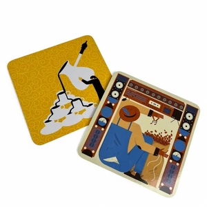 Nespresso Limited Edition Coasters Coffee Espresso Artwork Set of 2 - Picture 1 of 3