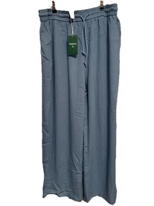 Halara Blue Wide Leg Pull On Pants Womens XL Business Casual Career - Picture 1 of 2