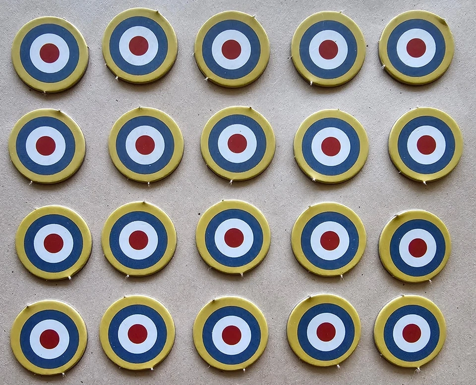 Axis & Allies Spring 1942 Game Replacement Parts 2009, 20 United Kingdom Markers - Image 1 of 1