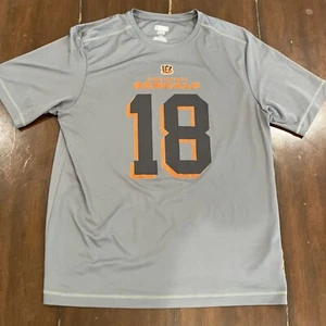 Cincinnati Bengals Nfl Team Apparel Size Large Gray T-Shirt #8 AJ Green - Picture 1 of 5