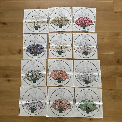 Cesta de flores Blue Hill Telas Lady Grace delicada mujer 12 cuadrados 7386 rosa Foto 1 de 4