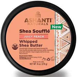 Ashanti Naturals Shea Souffle Juicy Peach 8oz Whipped Body Moisturizer - Picture 1 of 7