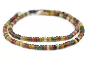 Faded Medley Baby Rondelle Java Glasperlen 6 mm Indonesien mehrfarbige Scheibe - Bild 1 von 3