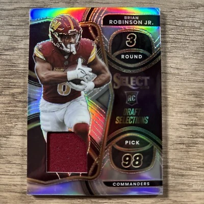 BRIAN ROBINSON JR. 2022 SELECT DRAFT ROOKIE PATCH SILVER RC /99 - Image 1 of 2