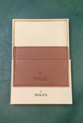 Rolex Novedad Billetera Portatarjetas de Crédito Nuevo Cuero Marrón *Gran Regalo* Foto 1 de 4