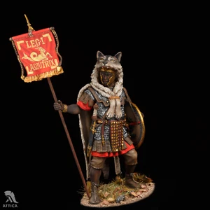Soldatino giocattolo in latta dipinto Roman Vexillarius Marcomannic Wars Alt 54 mm | livello arte - Foto 1 di 4