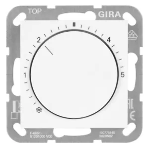 Kombi Raumtemperaturregler, SYSTEM 55, reinweiß glänzend Gira - Bild 1 von 2