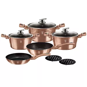 Batería Cocina Inducción 10 Piezas Antiadherente Aluminio 3 Cazuelas, 2 Sartenes - Imagen 1 de 5