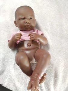 berenguer baby dolls 12 AA African American Rare New Born Eyes Open - Picture 1 of 15