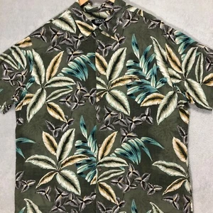 Boca Classics Hawaiian Shirt Tropical Palm Leaf Button Up Green XXL - Picture 1 of 7