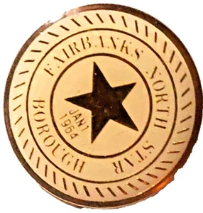 Fairbanks North Star Borough January 1 1964 Alaska Lapel Pin - Bild 1 von 2