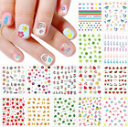 Little Girl Nail Stickers, 20 Sheets Self-Adhesive Nail Decal Strawberry Nail Ar