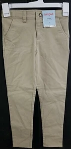 🌰 Cat & Jack Skinny Adjustable Waist Girls Size 6x. Khaki / Tan NEW - Picture 1 of 2