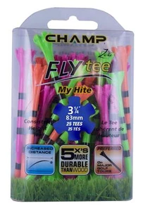 86513 Zarma Flytee My Hite 3-1/4" 25 Count Citrus Mix with Black Stripes Golf... - Picture 1 of 8