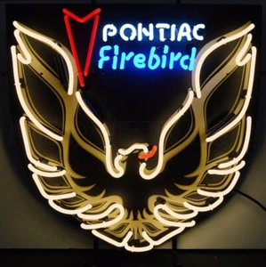Pontiac Firebird Auto Gold Neon Sign 24"x24" - Picture 1 of 1