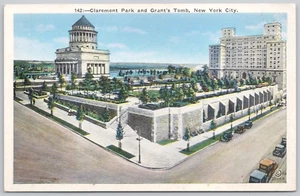 New York City Linen Postcard Claremont Park and Grant's Tomb - Picture 1 of 2