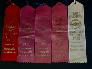 ( 5 ) SOMERSET COUNTY FAIR RIBBONS MEYERSDALE, PENNSYLVANIA / KUNSTAUSSTELLUNG 1. - Bild 1 von 7