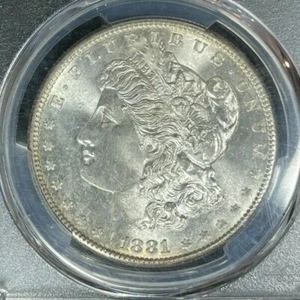 Dólar de plata Morgan 1881-S ~ graduación profesional - MS 65+ ~HERMOSA MONEDA~ REF#9532 - Imagen 1 de 4