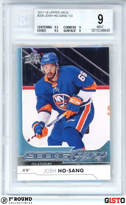 Josh Ho-Sang RC BGS 9+: 2017-18 Upper Deck YG Rookie Card Gisto - Image 1 of 4