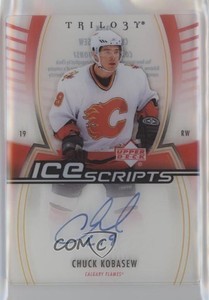2006-07 Upper Deck Trilogy Ice Scripts Chuck Kobasew #IS-CK Auto