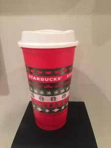 STARBUCKS 2020 Limited Reusable Cup Grande 16 oz Red HOLIDAY Xmas Christmas - Picture 1 of 4