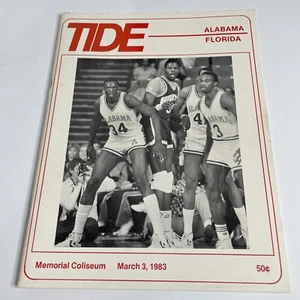 Programa de baloncesto Tide Alabama vs. Florida 3 de marzo de 1983 de colección - Imagen 1 de 3
