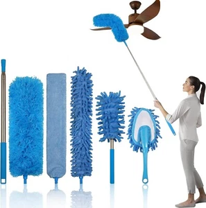Dusters for Cleaning,6 PCS Feather Duster Microfiber Duster with 100'' Stainless - Picture 1 of 7