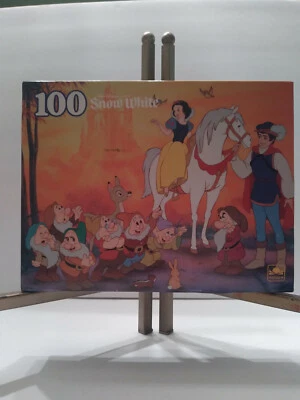 Rompecabezas dorado nuevo sellado vintage (1993) Blancanieves de Disney y 7 Dawrves 100 piezas  Foto 1 de 4