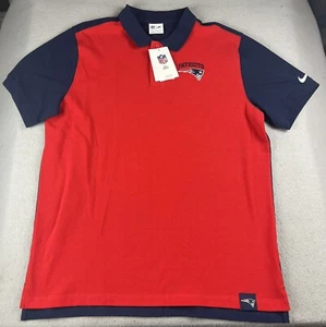 NIKE Men’s New England Patriots Polo Shirt Size Large Blitz Pique Polo NWT - Picture 1 of 15