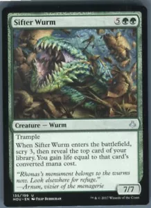 Magic the Gathering MTG Hour of Devastation Sifter Wurm #135 - Picture 1 of 2