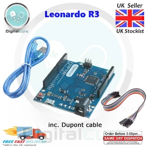 Arduino LEONARDO R3 Compatible ATmega32u4 Board + USB Cable + FREE DuPont cable - Picture 1 of 5