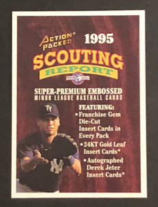 1995 Action Packed Scouting Report Header Derek Jeter  Tampa YANKEES
