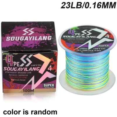 Зеленая рыболовная подлиния основная леска, 4 нити устойчивая к истиранию леска 109 ярдов - Изображение 1 из 4