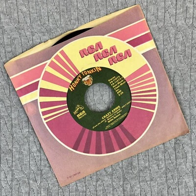 Vintage 45 RPM record Willie Nelson(crazy Arms) hurricane Shirley RCA records - Image 1 of 4