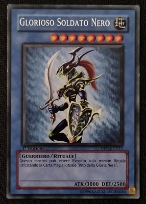Yugioh Glorioso Soldato Nero RARA DPYG-IT017 1° Edizione - Immagine 1 di 2